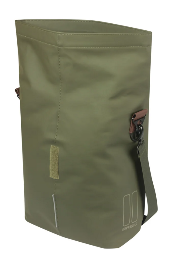 Pojedyncza sakwa rowerowa Basil City MIK Side 14-16L Moss green