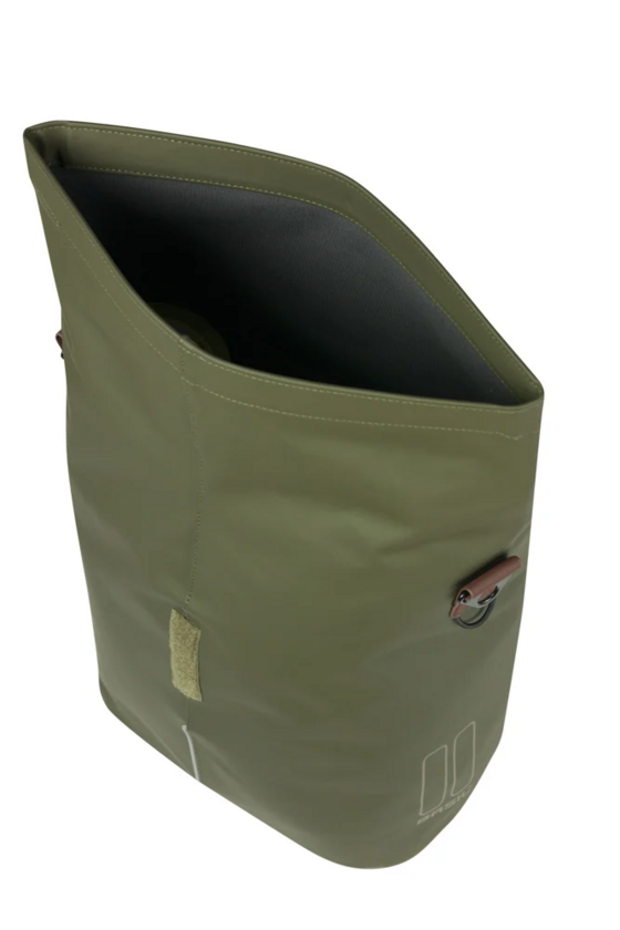 Pojedyncza sakwa rowerowa Basil City MIK Side 14-16L Moss green