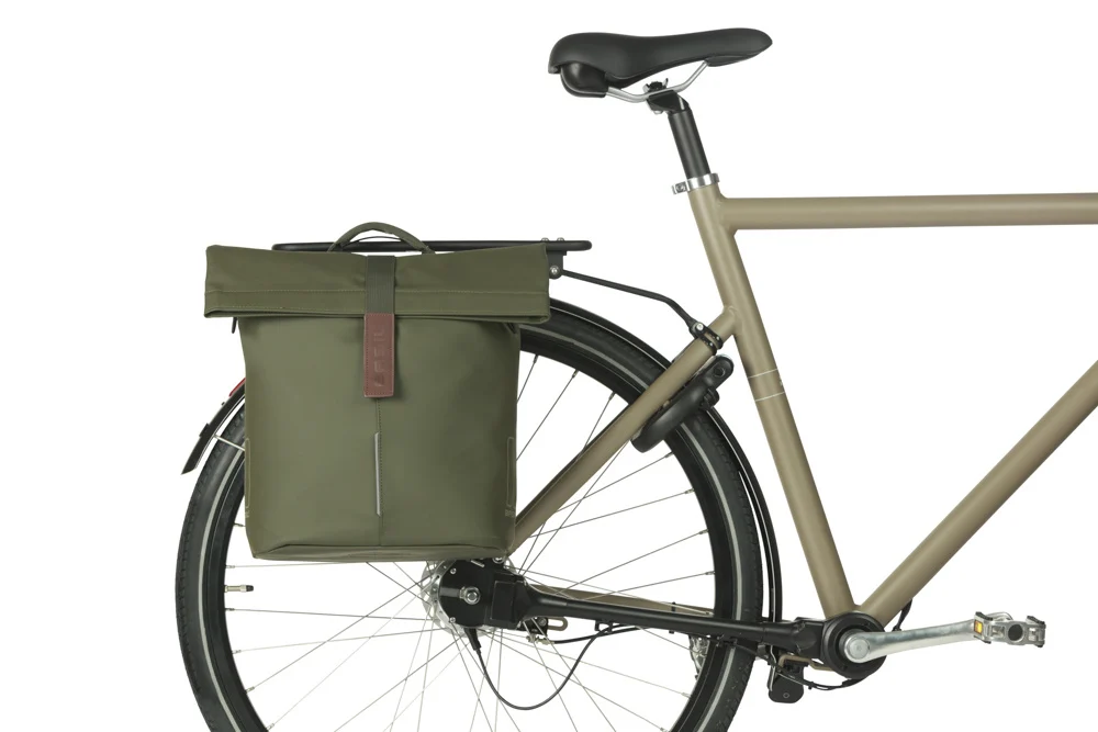 Pojedyncza sakwa rowerowa Basil City MIK Side 14-16L Moss green