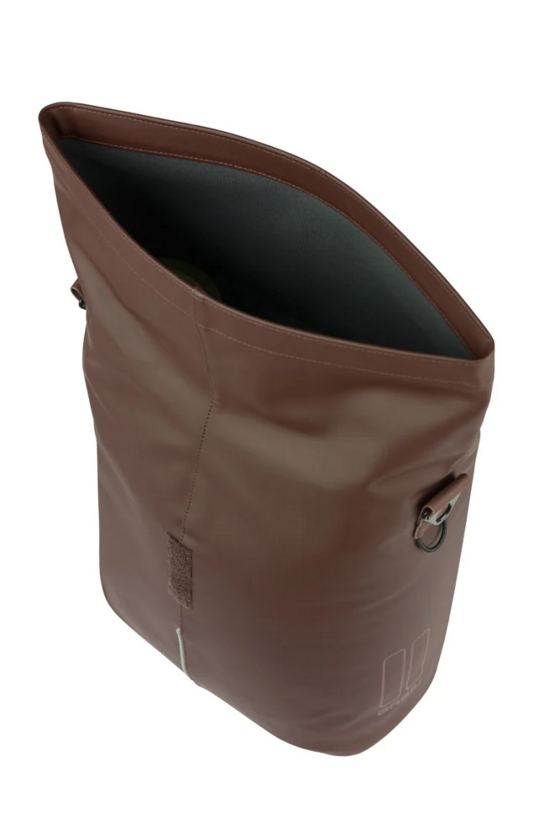 Pojedyncza sakwa rowerowa Basil City MIK Side 14-16L Roasted brown