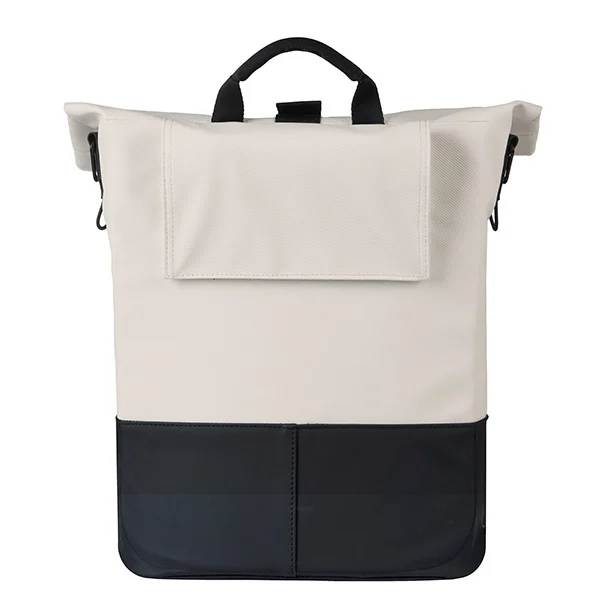 Pojedyncza sakwa rowerowa Basil Cove 14-16L MIK Hooks Off-white/black