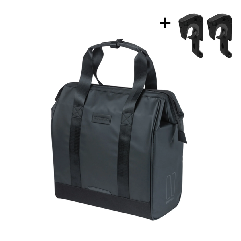 Pojedyncza sakwa rowerowa Basil Grand Tarpaulin 23L MIK Hooks