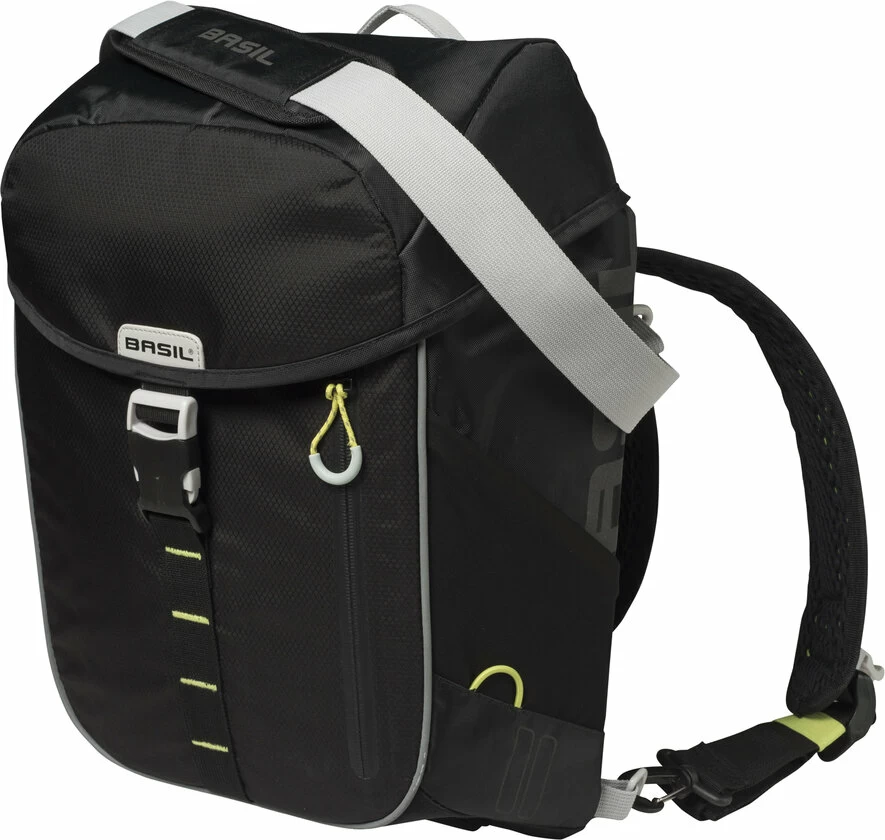 Pojedyncza sakwa rowerowa Basil Miles Daypack  Black / lime