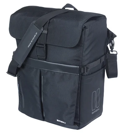 Pojedyncza sakwa rowerowa Basil Move Commuter 15L MIK Hooks Black