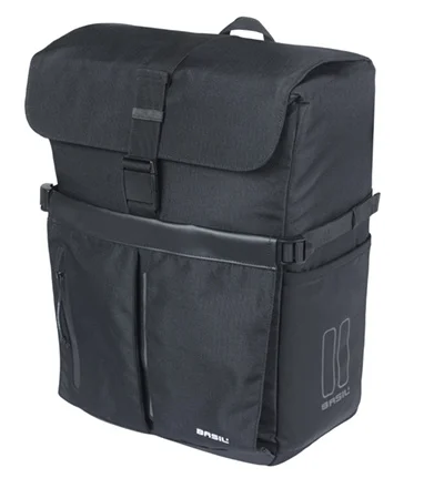 Pojedyncza sakwa rowerowa Basil Move Commuter 15L MIK Hooks Black