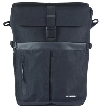 Pojedyncza sakwa rowerowa Basil Move Commuter 15L MIK Hooks Black