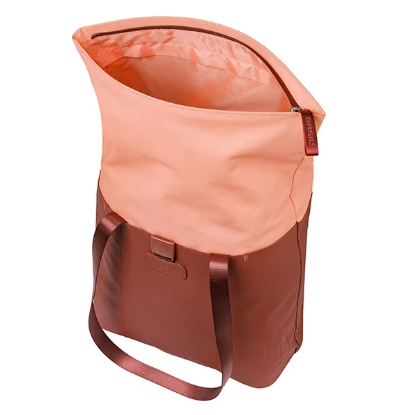 Pojedyncza sakwa rowerowa Basil Vive 15-20L MIK Hooks Burgundy/pink
