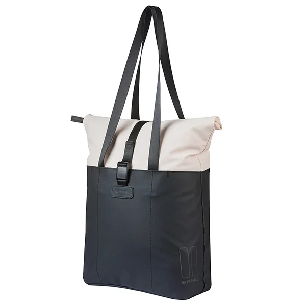 Pojedyncza sakwa rowerowa Basil Vive 15-20L MIK Hooks Off-white/black