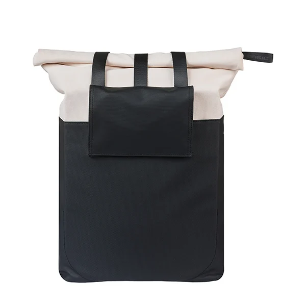 Pojedyncza sakwa rowerowa Basil Vive 15-20L MIK Hooks Off-white/black