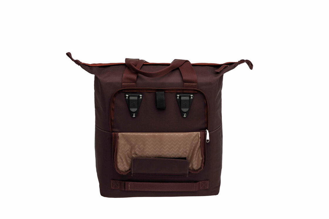 Pojedyncza sakwa rowerowa New Looxs Kota Oslo 24L Burgundy/Rust