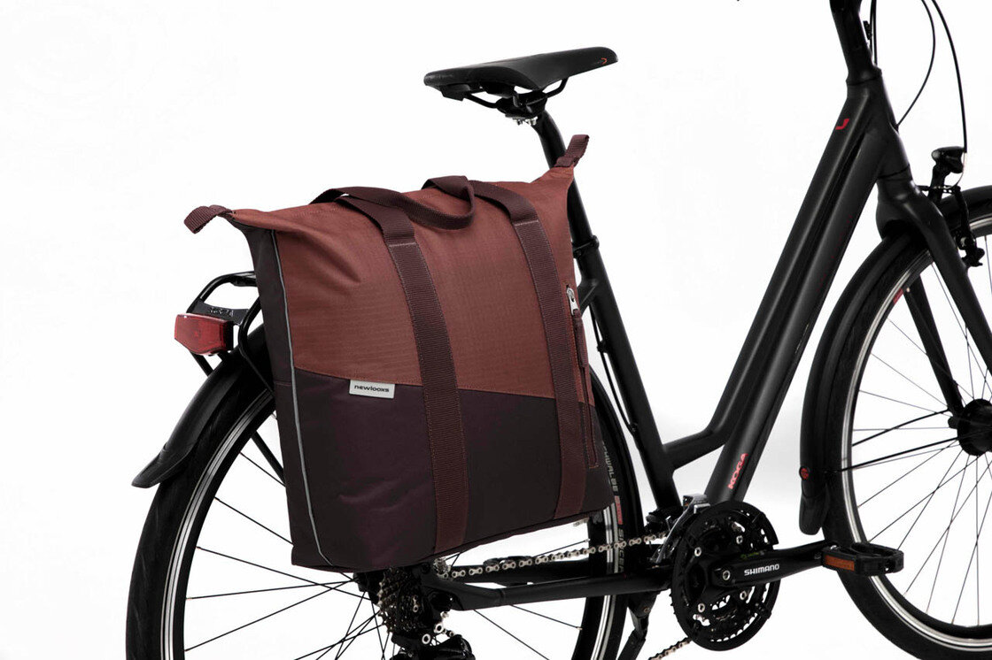 Pojedyncza sakwa rowerowa New Looxs Kota Oslo 24L Burgundy/Rust