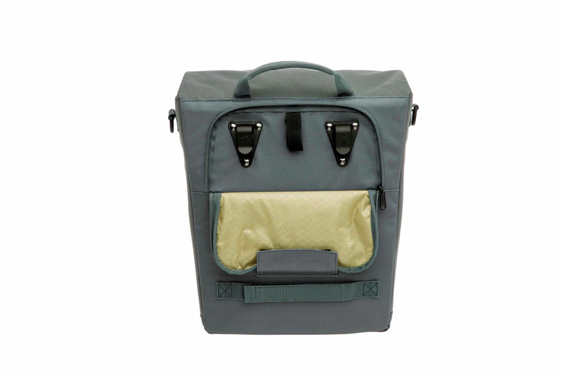 Pojedyncza sakwa rowerowa New Looxs Tulum Single 16L Grey Green