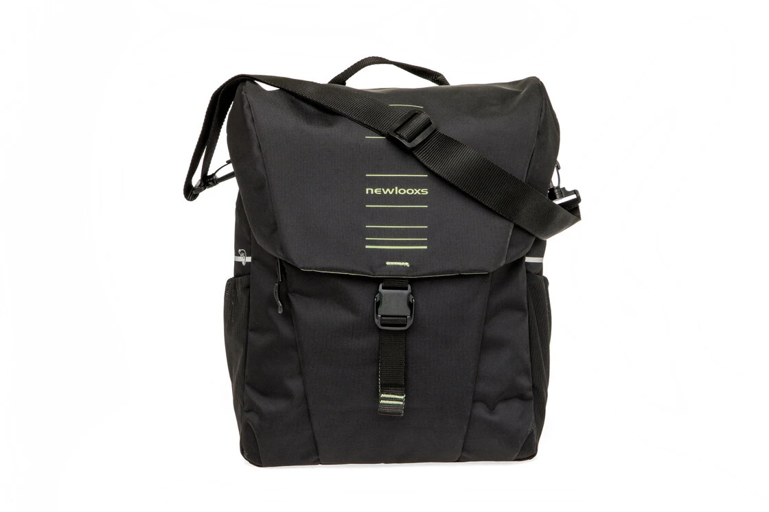 Pojedyncza sakwa rowerowa New Looxs Vigo Single 20L Black Green