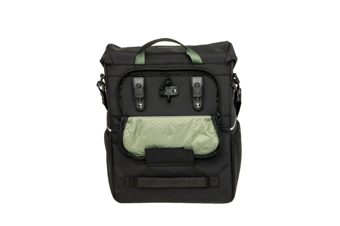 Pojedyncza sakwa rowerowa New Looxs Vigo Single 20L Black Green