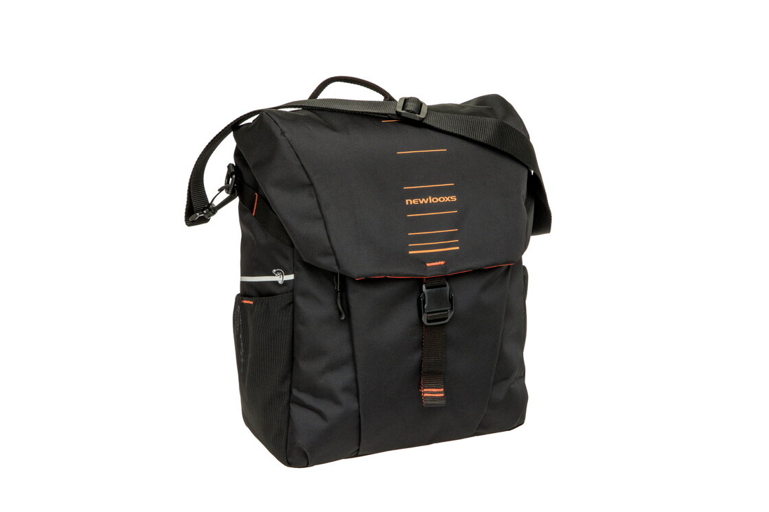 Pojedyncza sakwa rowerowa New Looxs Vigo Single 20L Black Orange