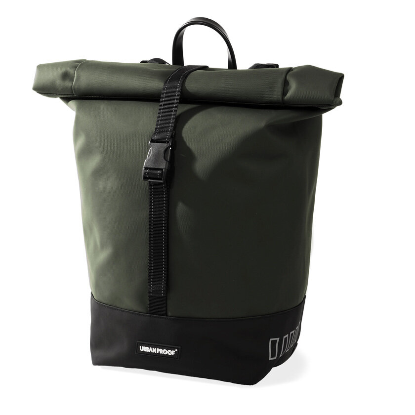 Pojedyncza sakwa rowerowa Urban Proof Rolltop Bag 20L Zielony