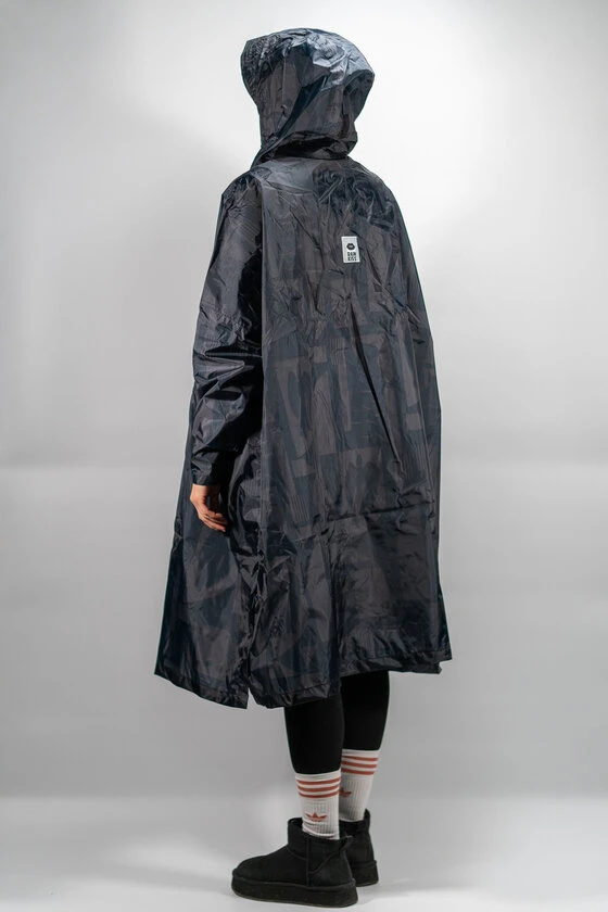 Ponczo rowerowe Rain Kiss Back to Black Art Camo