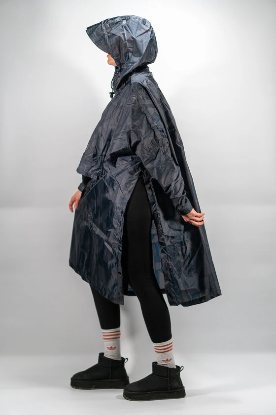 Ponczo rowerowe Rain Kiss Back to Black Art Camo