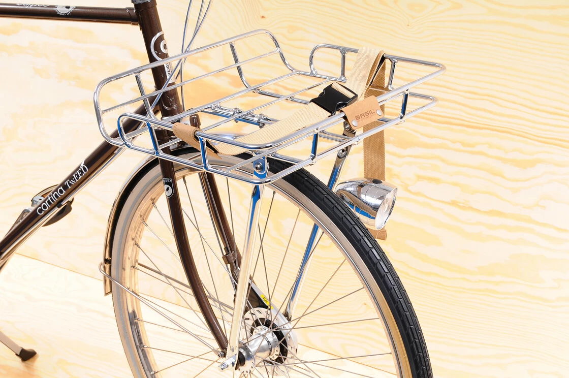 Przedni bagażnik rowerowy Basil Portland Open • RoweryStylowe.pl