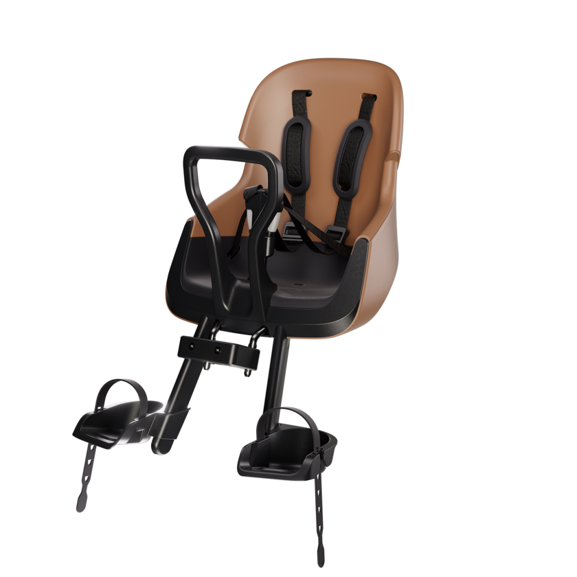 Przedni fotelik rowerowy Bobike Evolve Mini Cinnamon Brown