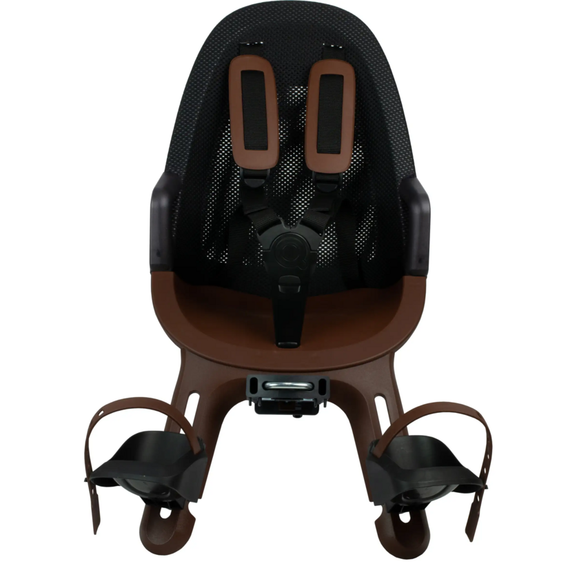 Przedni fotelik rowerowy dla dziecka Qibbel Air brązowy