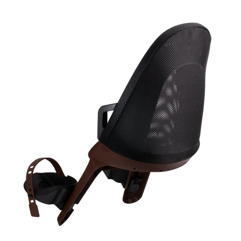 Przedni fotelik rowerowy dla dziecka Qibbel Air brązowy