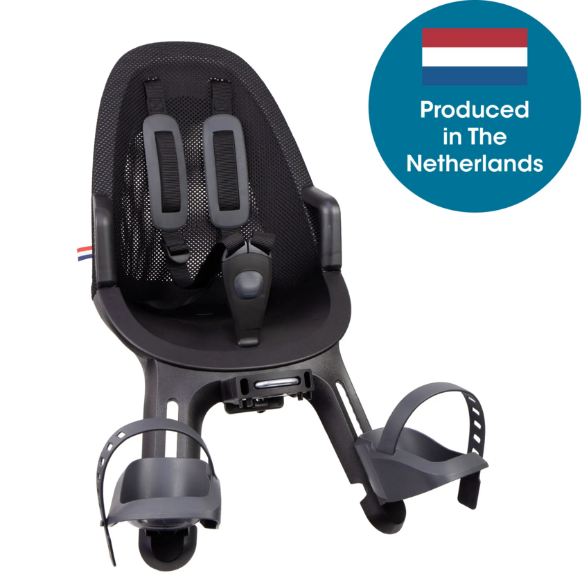 Przedni fotelik rowerowy dla dziecka Qibbel Air Midnight Black