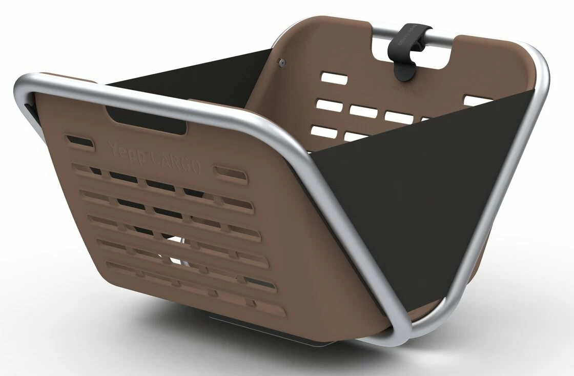 Przedni kosz rowerowy Yepp Cargo Boxx brązowy