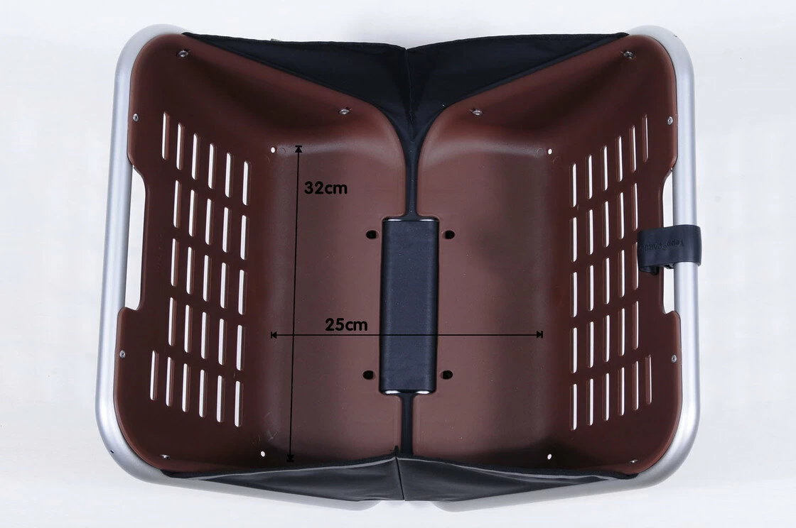 Przedni kosz rowerowy Yepp Cargo Boxx brązowy
