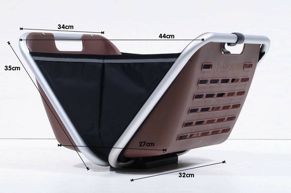 Przedni kosz rowerowy Yepp Cargo Boxx brązowy