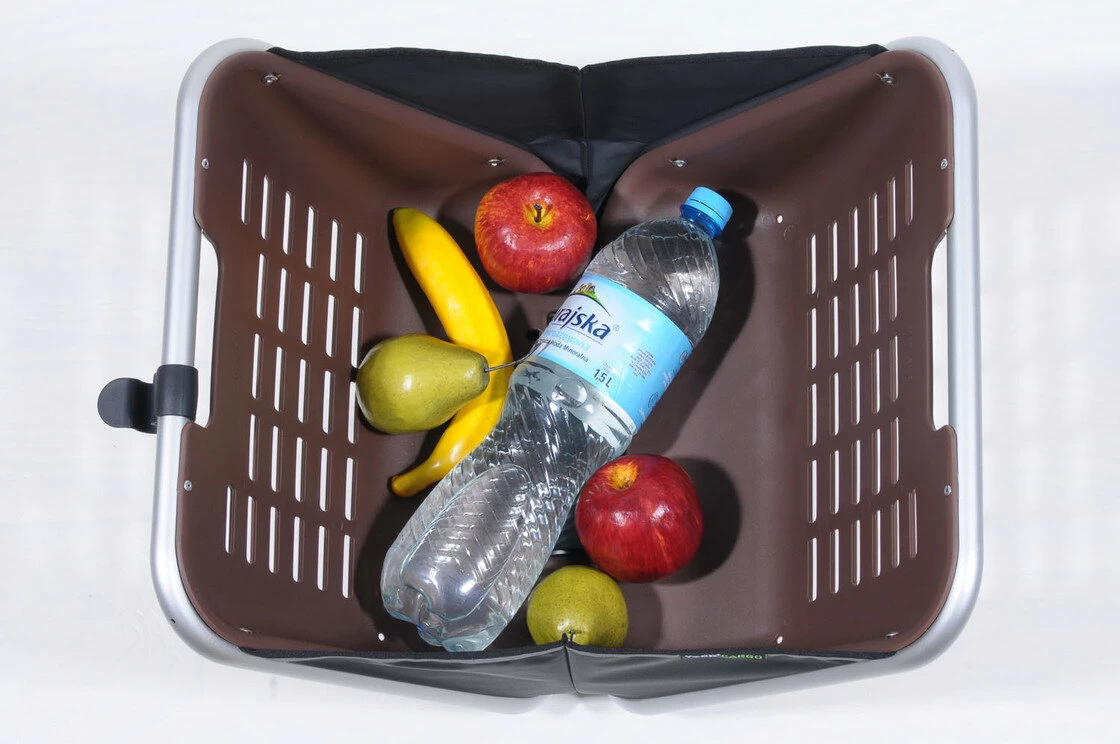Przedni kosz rowerowy Yepp Cargo Boxx brązowy