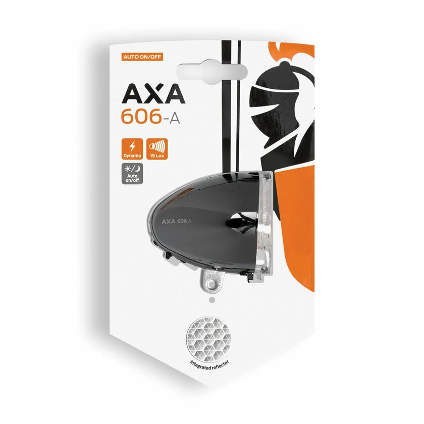 Przednia lampka rowerowa Axa 606 15 lux Auto Dark Chrome 