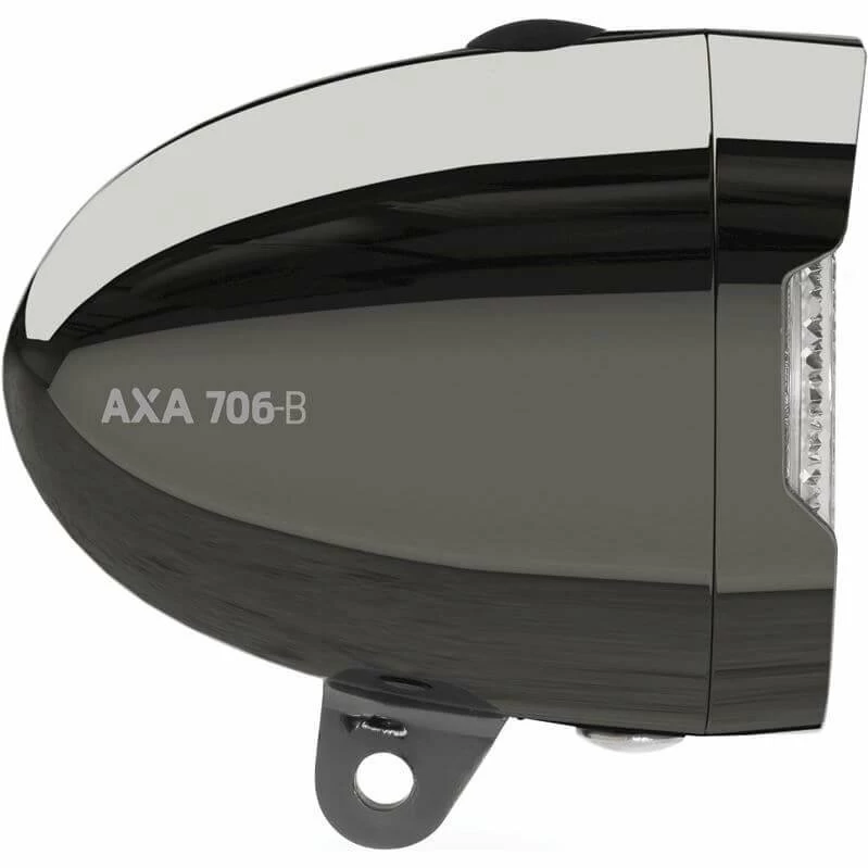 Przednia lampka rowerowa AXA 706-B black chrome