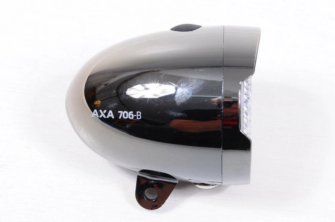 Przednia lampka rowerowa AXA 706-B black chrome