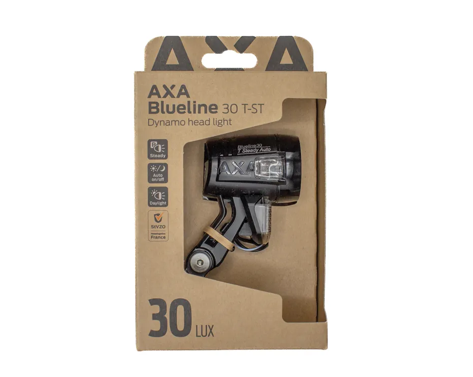 Przednia lampka rowerowa AXA Blueline 30-T Steady Auto