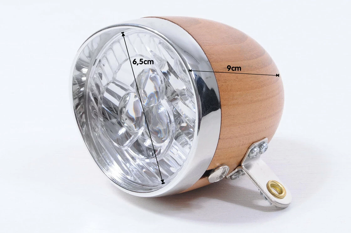 Przednia lampka rowerowa BRN Wooden Dąb