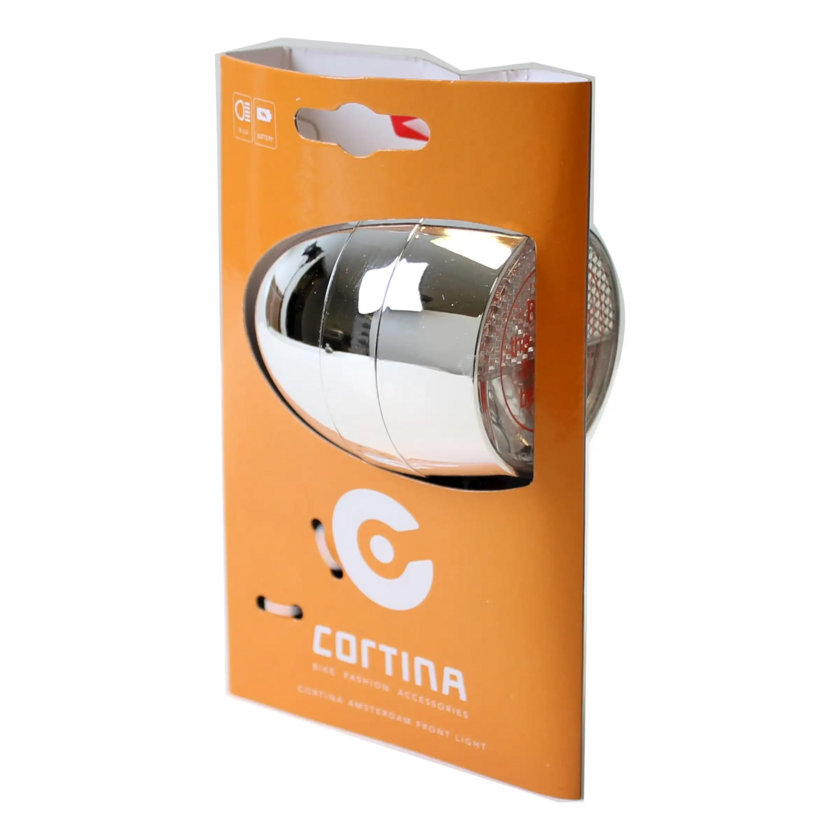 Przednia lampka rowerowa Cortina Amsterdam Chrom