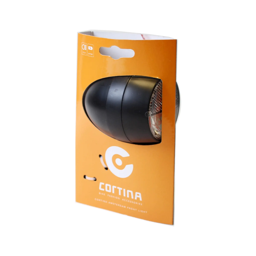 Przednia lampka rowerowa Cortina Amsterdam Czarny