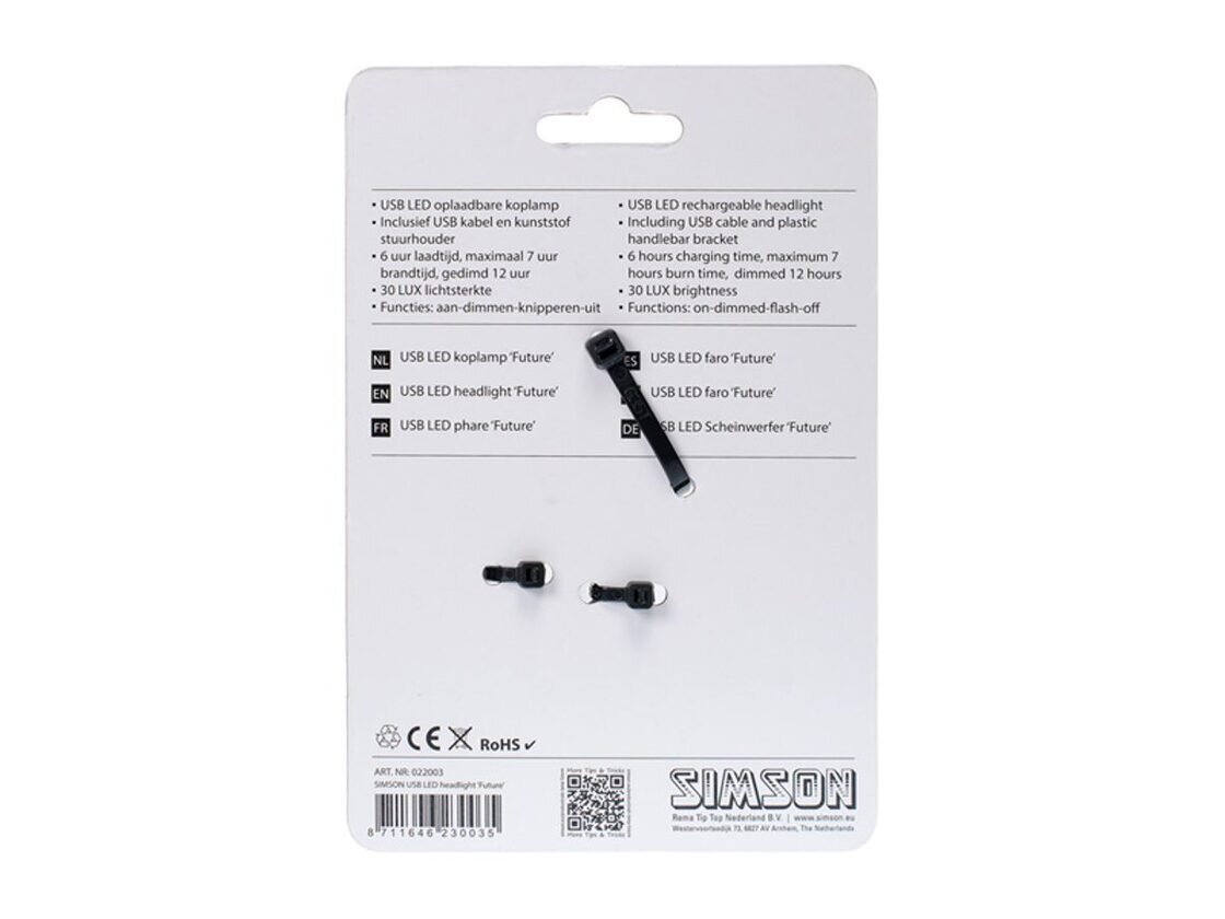 Przednia lampka rowerowa SIMSON Future 30 LUX USB