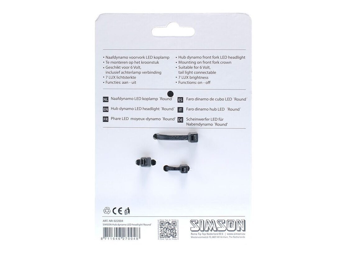 Przednia lampka rowerowa SIMSON Round 7 LUX