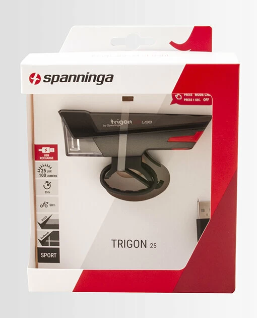 Przednia lampka rowerowa Spanninga Trigon 25 USB