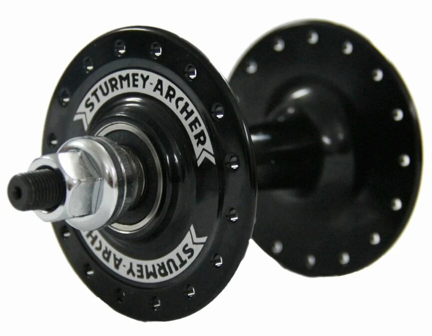 Przednia piasta rowerowa Sturmey Archer HBT30 ostre koło czarna
