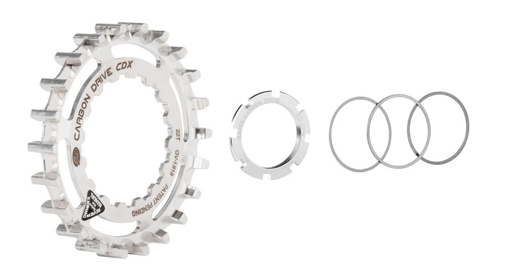 Przednia zębatka Carbon Drive CDX do roweru elektrycznego z napędem Bosch RVS Compleet 22T Silver