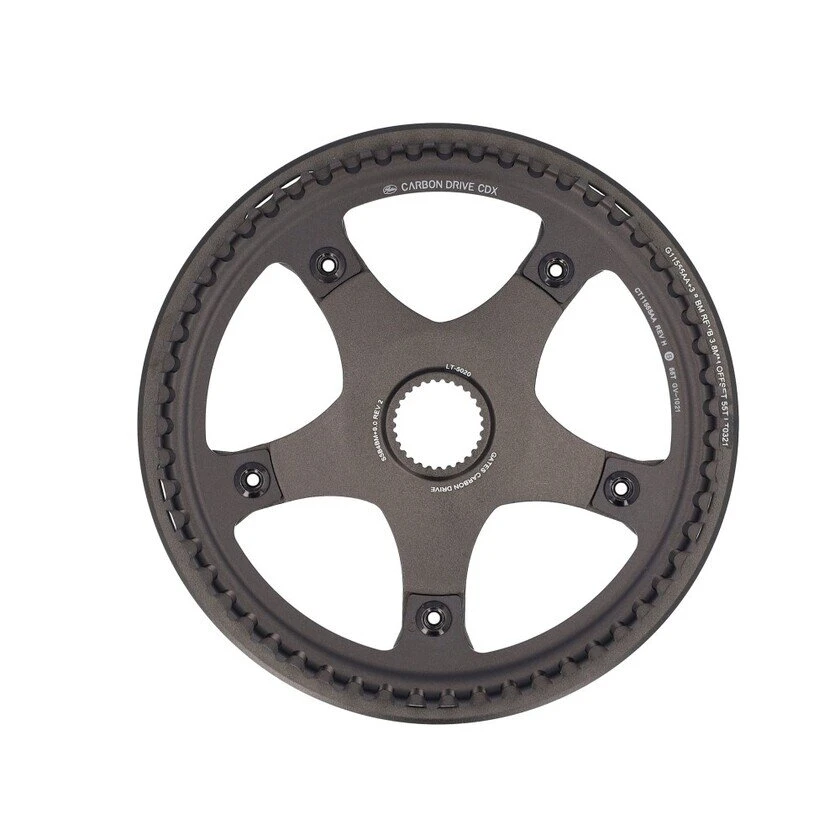Przednia zębatka rowerowa Gates Carbon Drive CDX Gen4 55T Black