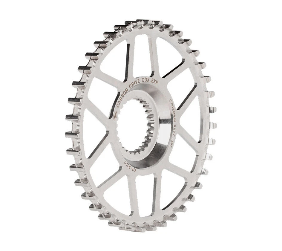 Przednia zębatka rowerowa Gates Carbon Drive CDX Pinion RVS 39T Silver