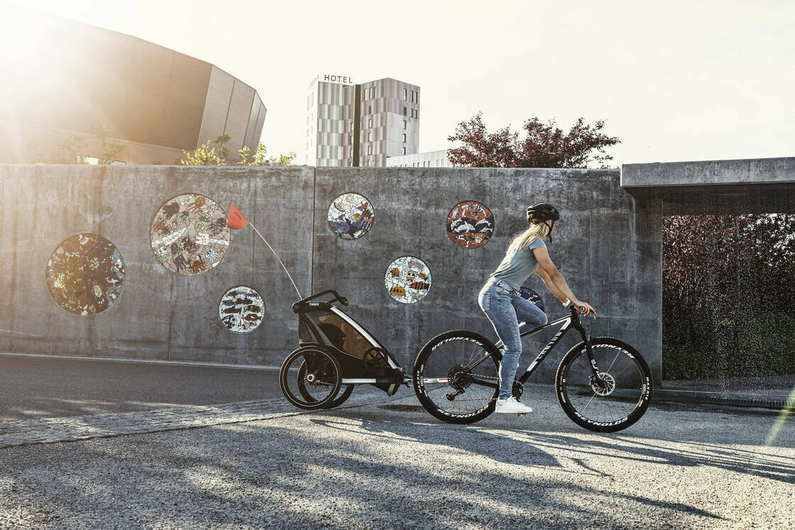 Przyczepka rowerowa dla dziecka THULE Chariot Lite 2 Agave Black