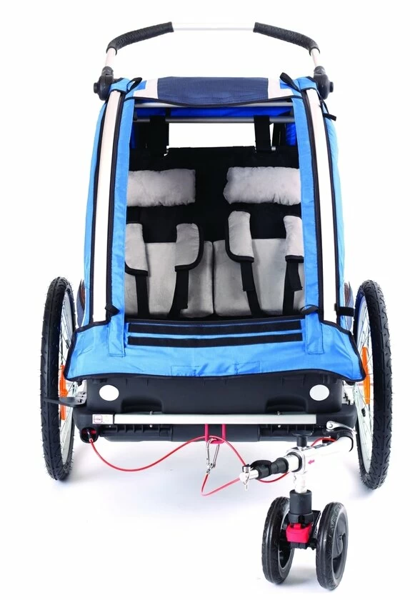 Przyczepka rowerowa Nordic Cab Bike Stroll Cab (2-w-1) czerwony