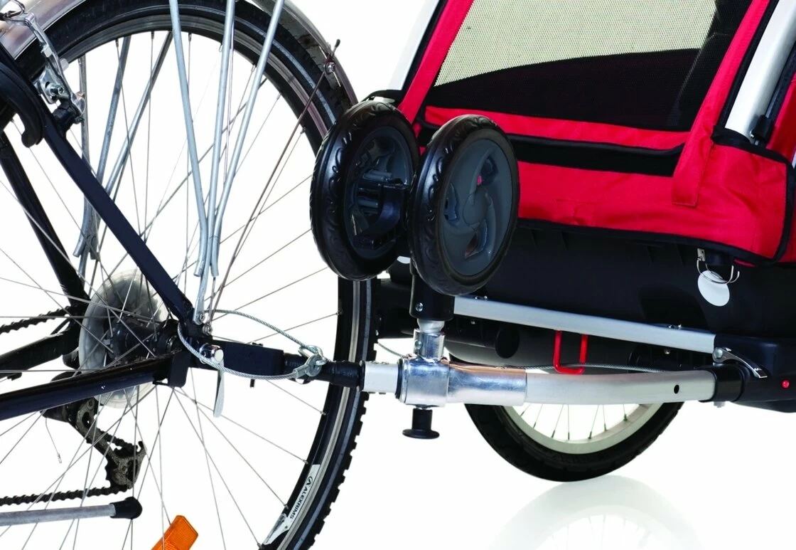 Przyczepka rowerowa Nordic Cab Bike Stroll Cab (2-w-1) czerwony