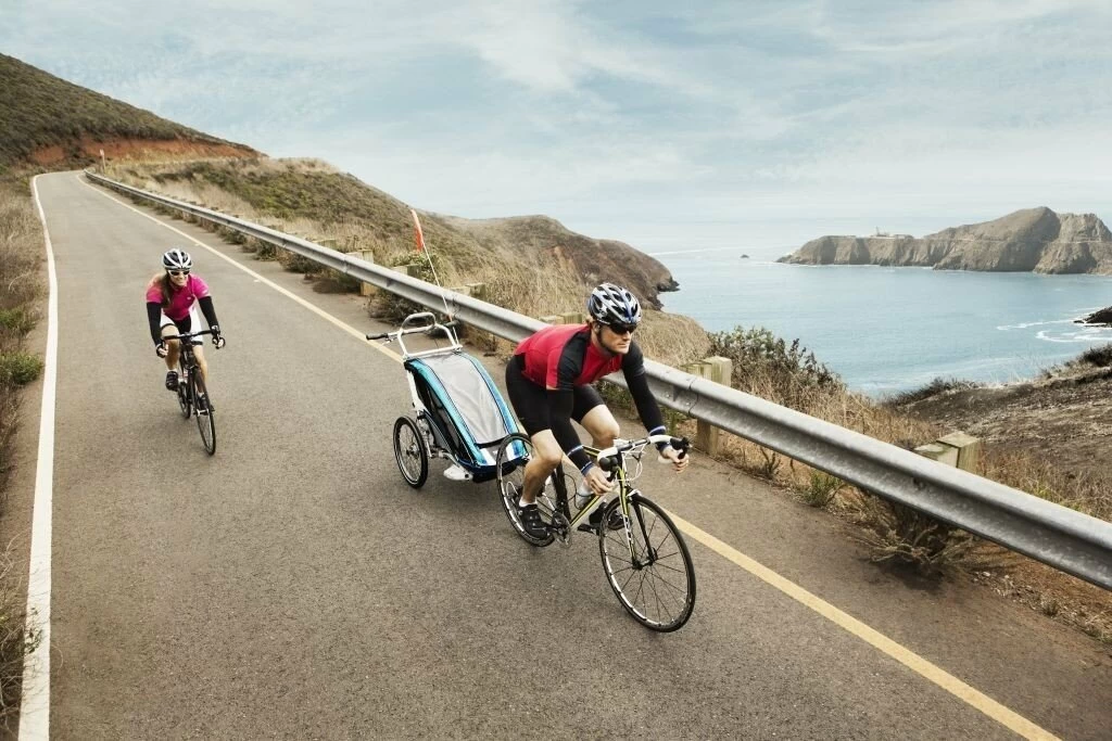 Przyczepka rowerowa Thule Chariot CX2 czerwona + CTS rower