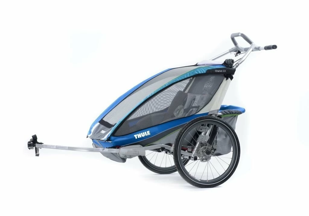 Przyczepka rowerowa Thule Chariot CX2 Niebieska + CTS rower